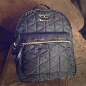 Kate Spade Black Quilted Backpack